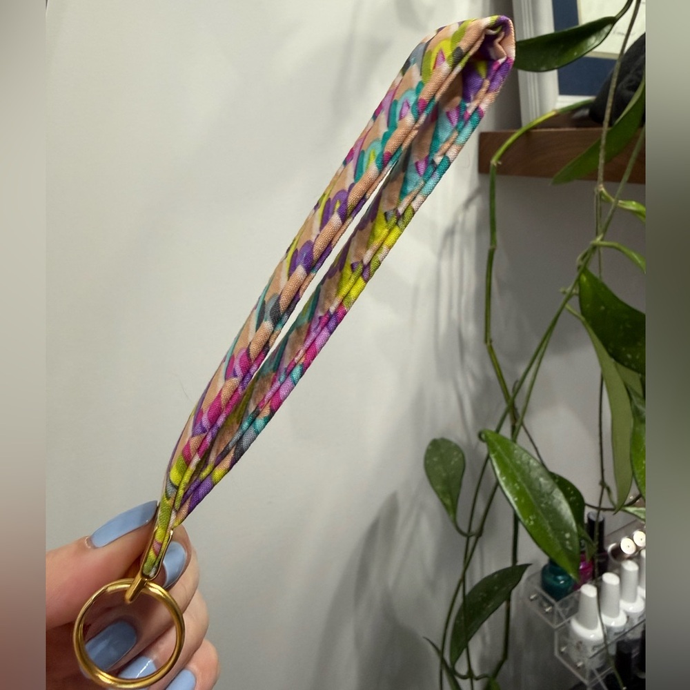 Colorful Pencil Patterned Keychain Wristlet - Picture 2 of 3